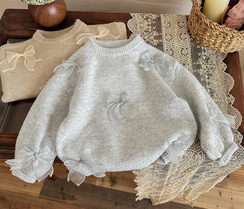 Blusa Infantil Con Lazo de Invierno para Mujer