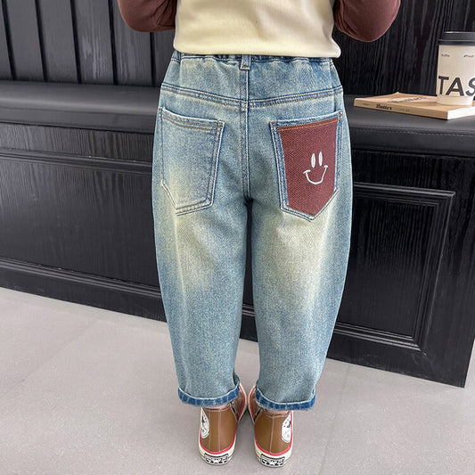 Pantalones Jeans  Smiley para Niños