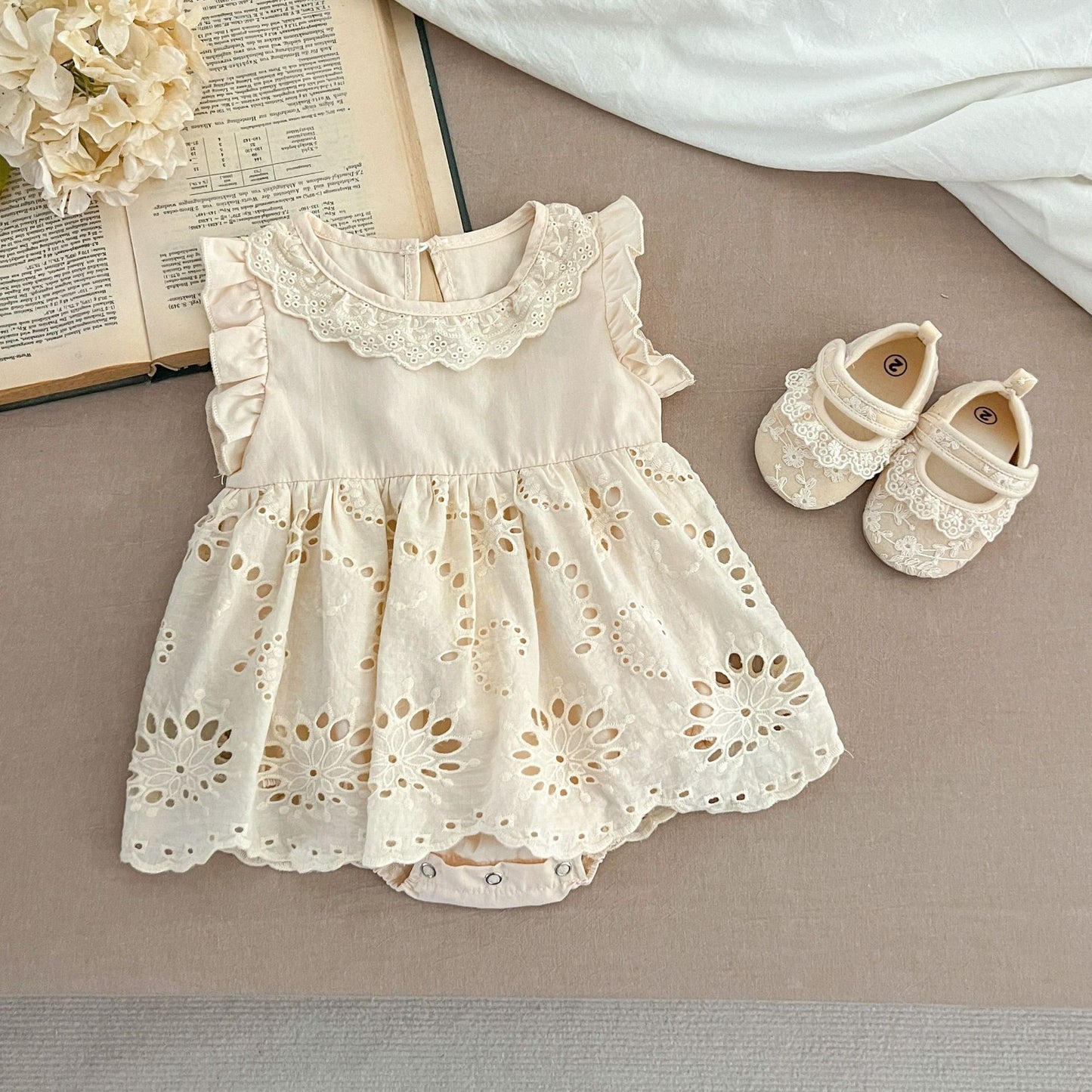 Body Infantil de Encaje de Verano