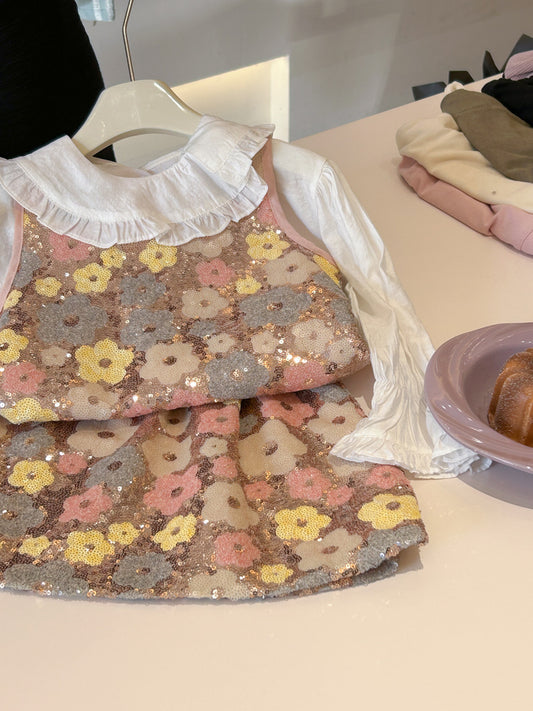 Conjunto Infantil de Flores Brillantes para Niñas