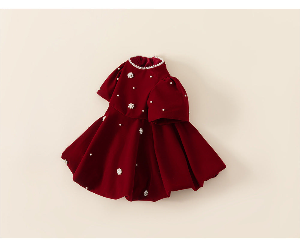 Vestido Infantil Perla Roja