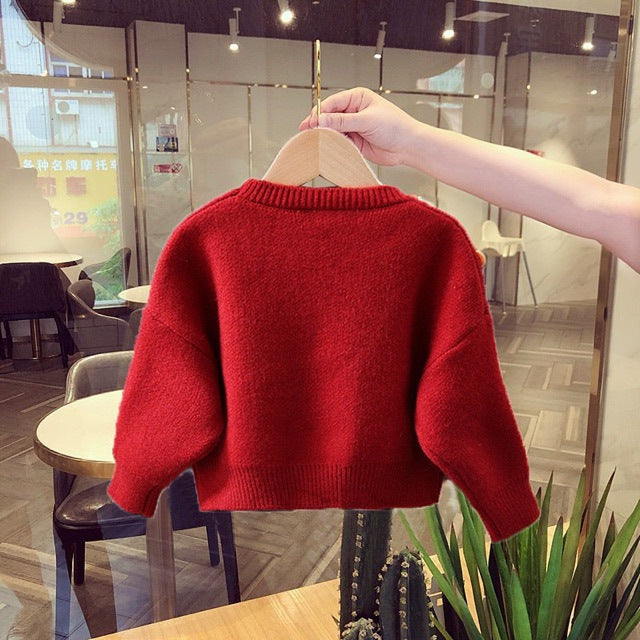 Blusa infantil floral de invierno