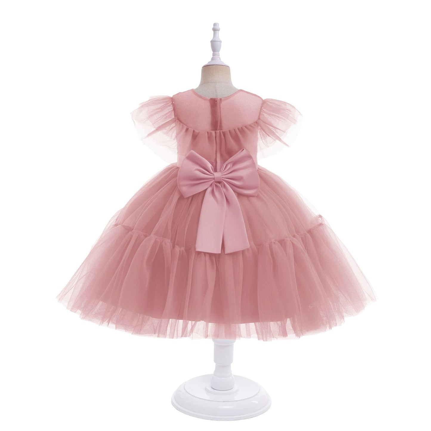 Vestido Infantil de tul Plisado