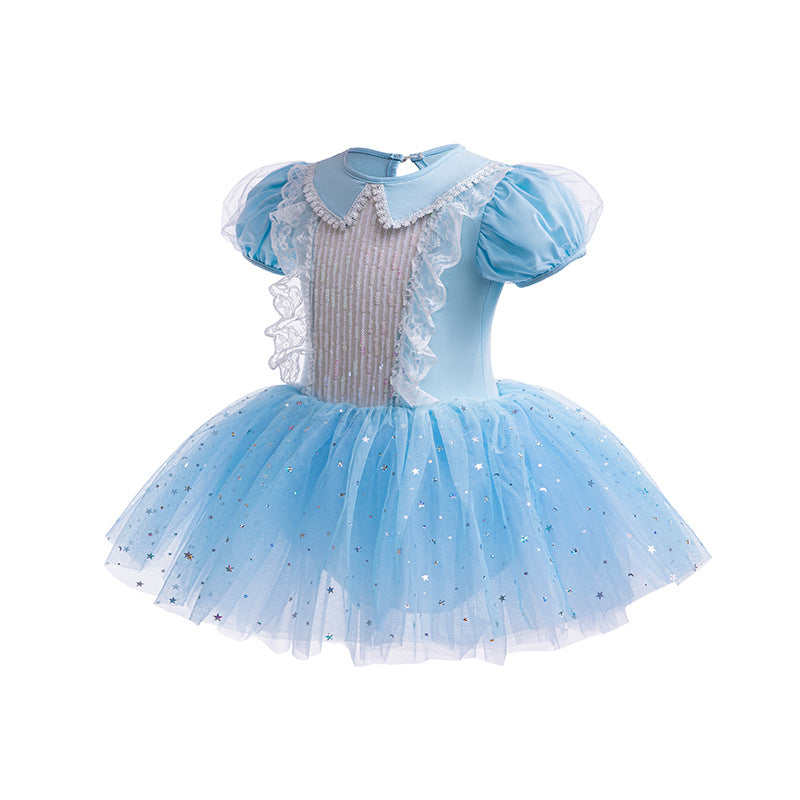 Vestido Infantil Princesa Tul Estrellas