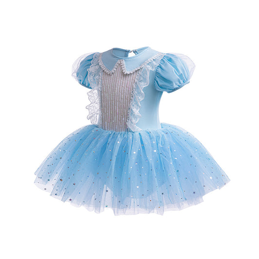 Vestido Infantil Princesa Tul Estrellas