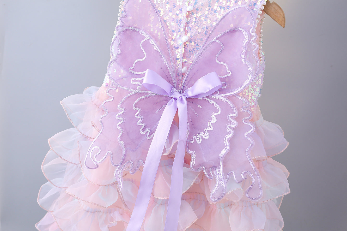 Vestido Infantil Mariposa Brillante