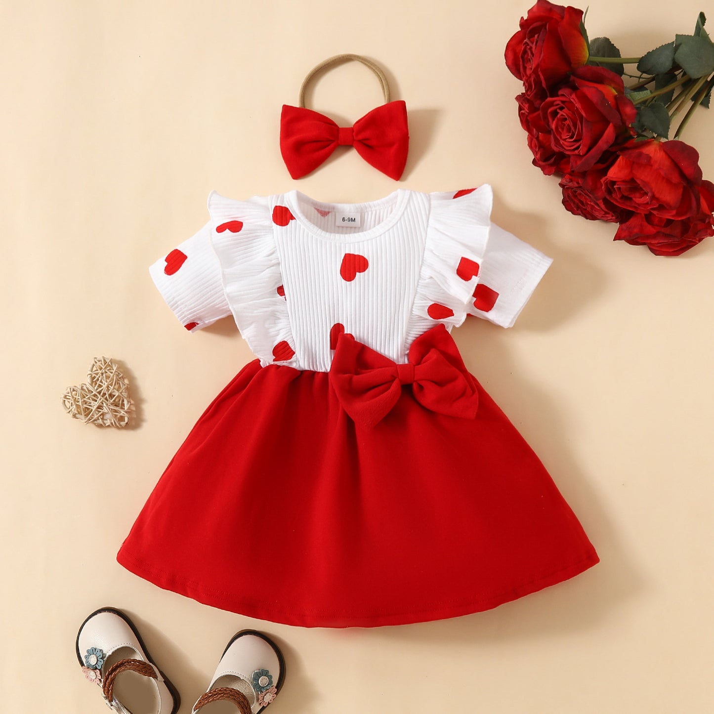 Vestido Infantil Corazones