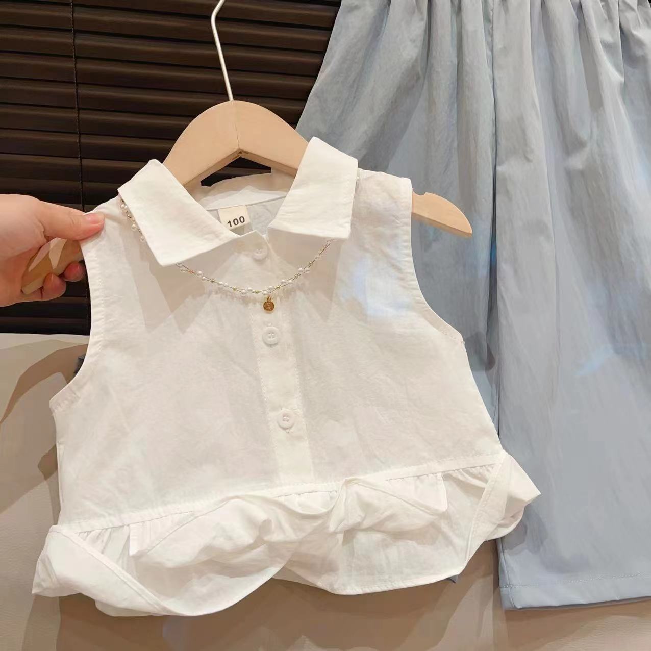 Conjunto Niña Blanco + Pantalón