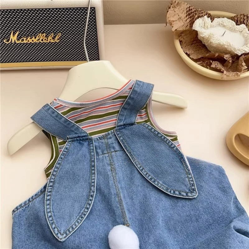 Conjunto Infantil Conejito y Rayas