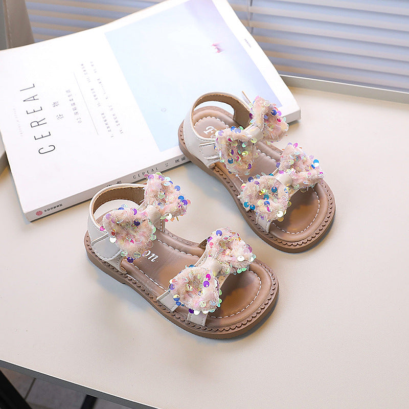 Sandalia Infantil Lazo Brillante