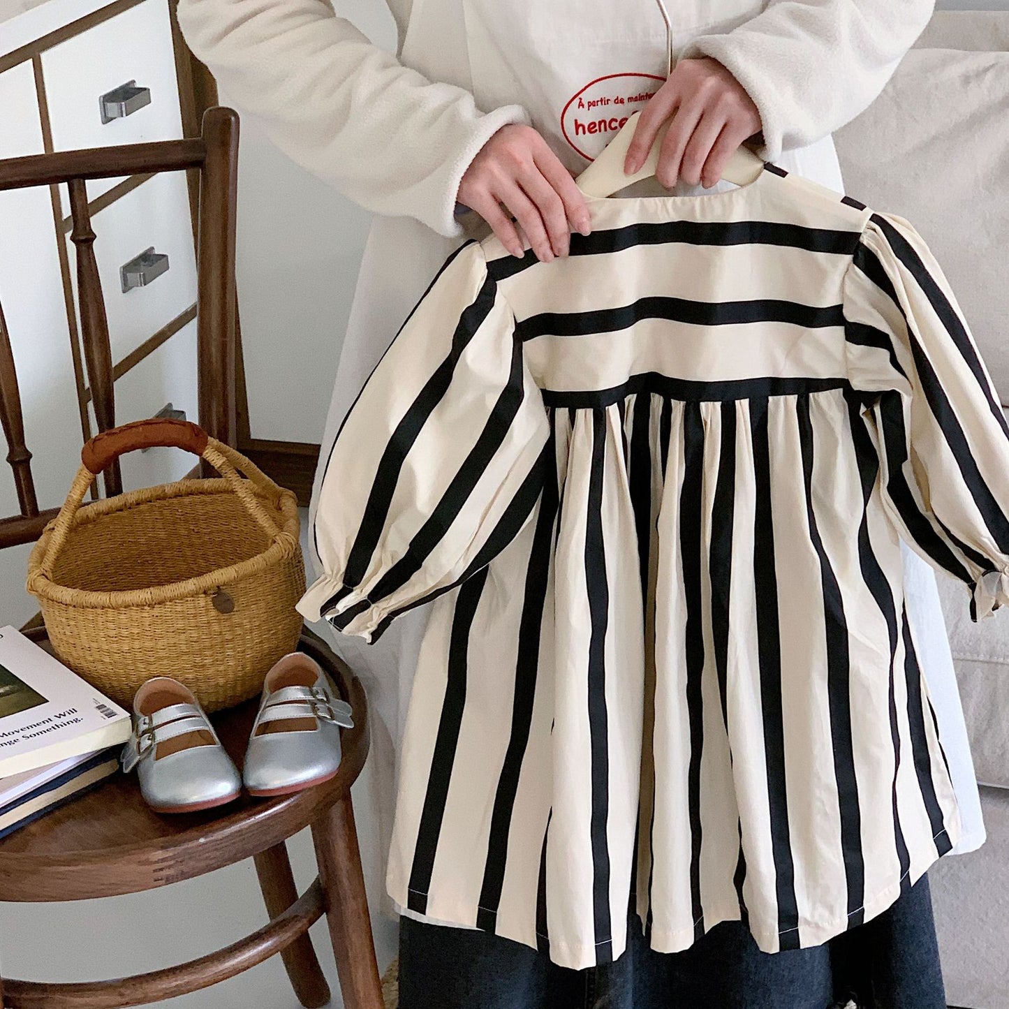 Vestido Infantil de Rayas