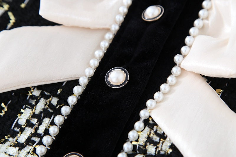 Conjunto de Lazos de Tweed Para Mujer y Niño