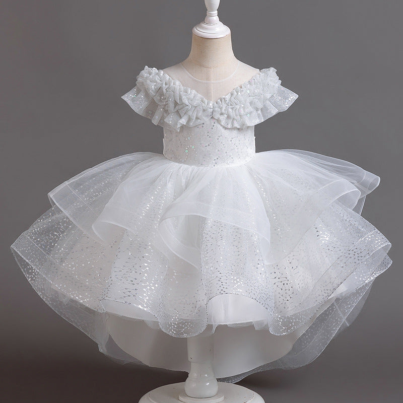 Vestido de fiesta de tul brillante