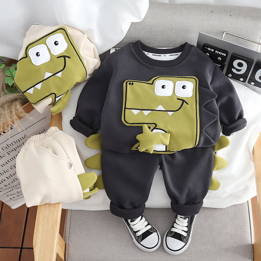 Conjunto infantil de dinosaurios de invierno para hombre