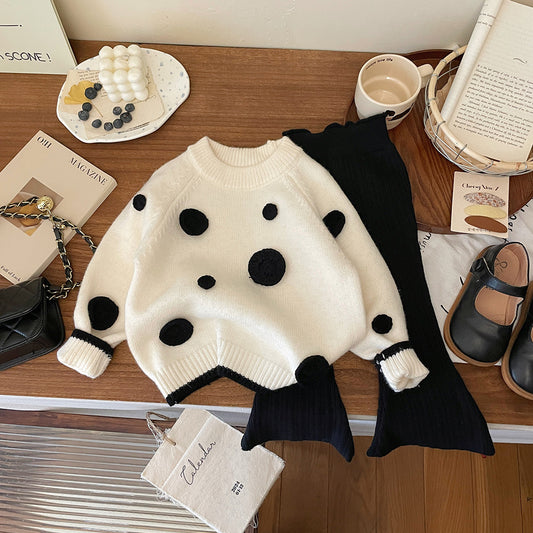 Blusa Infantil de Invierno con Perro en Gorro