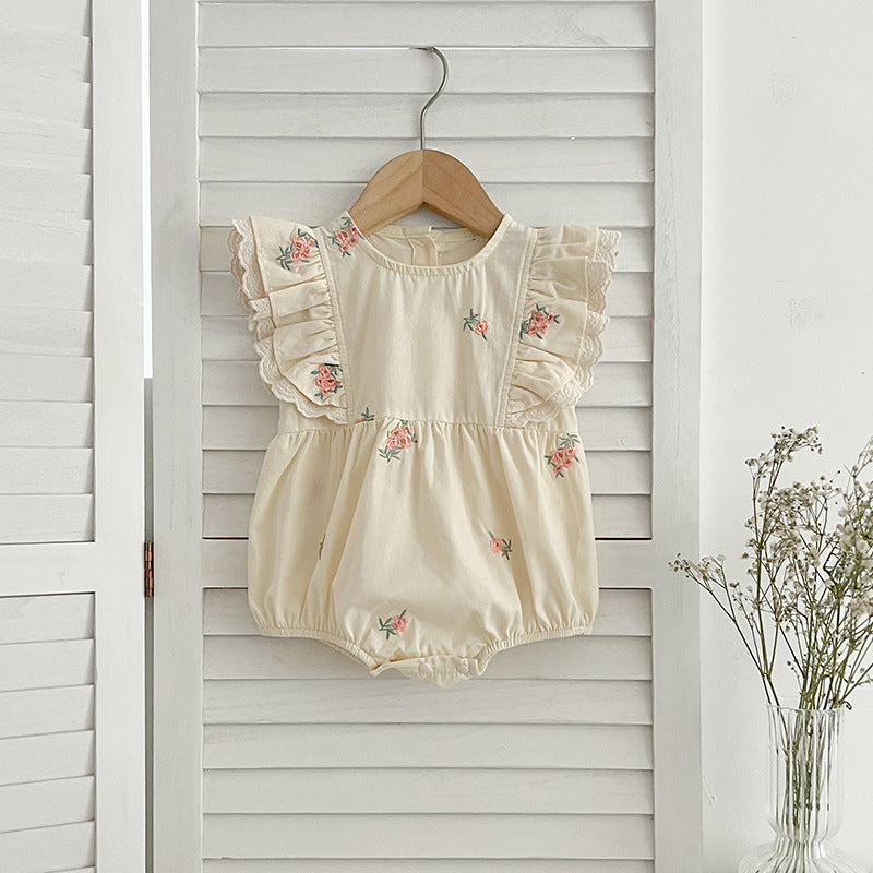 Body infantil de Verano con Flores y Encaje