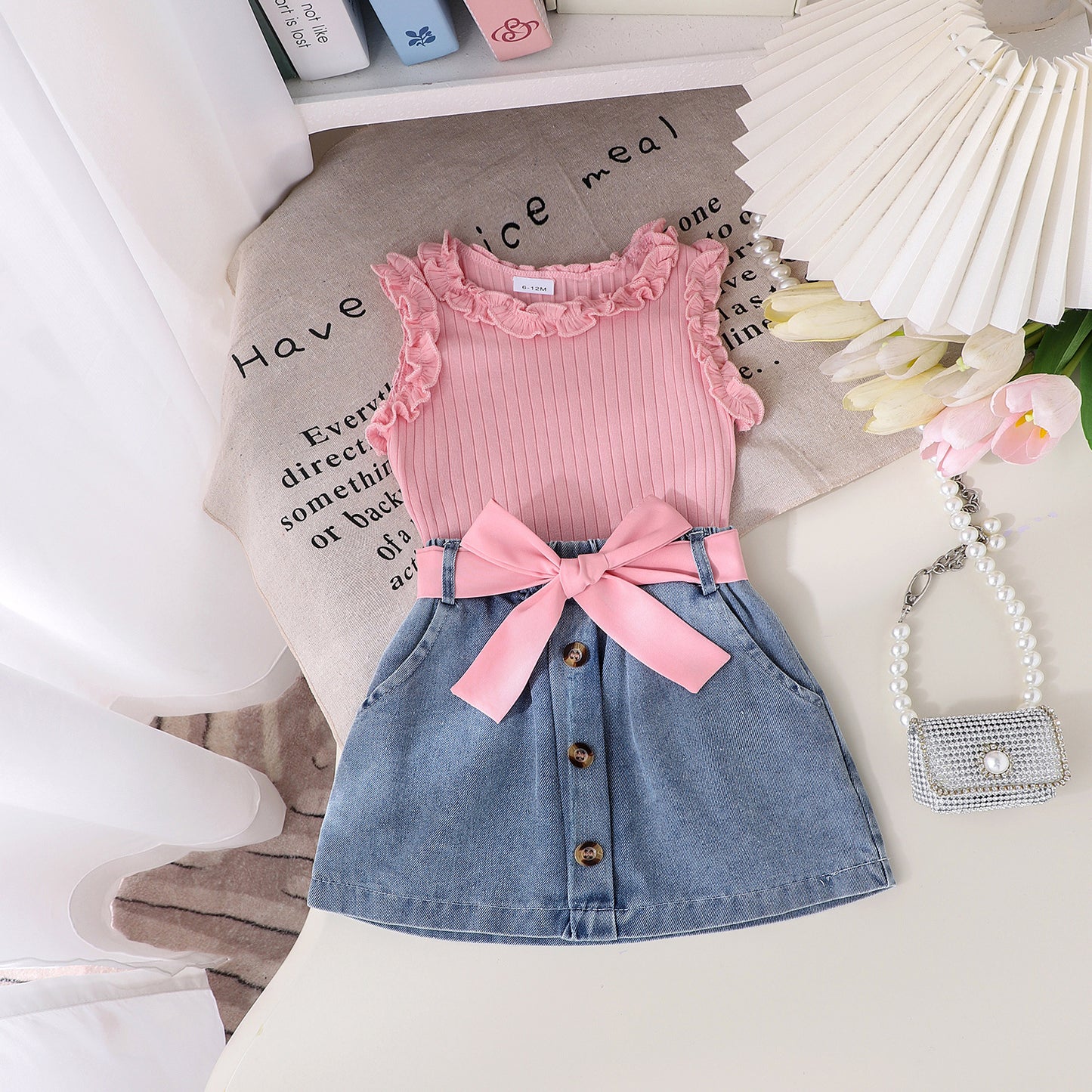 Conjunto de falda de verano para niñas