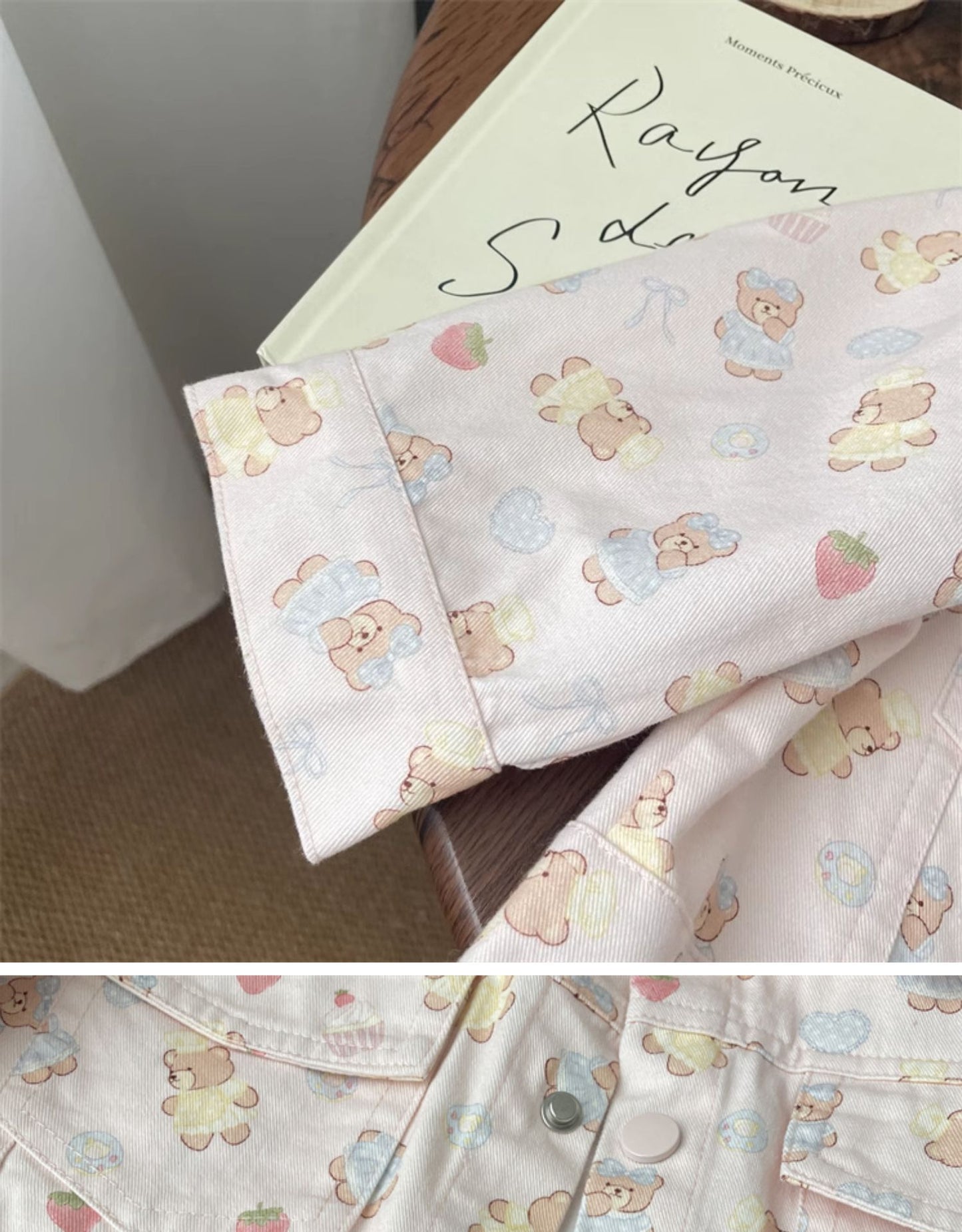 Jaqueta Infantil Feminina Morangos e Ursinhos