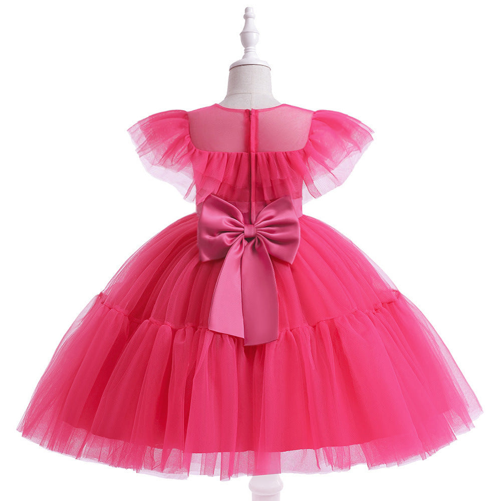 Vestido Infantil de tul Plisado