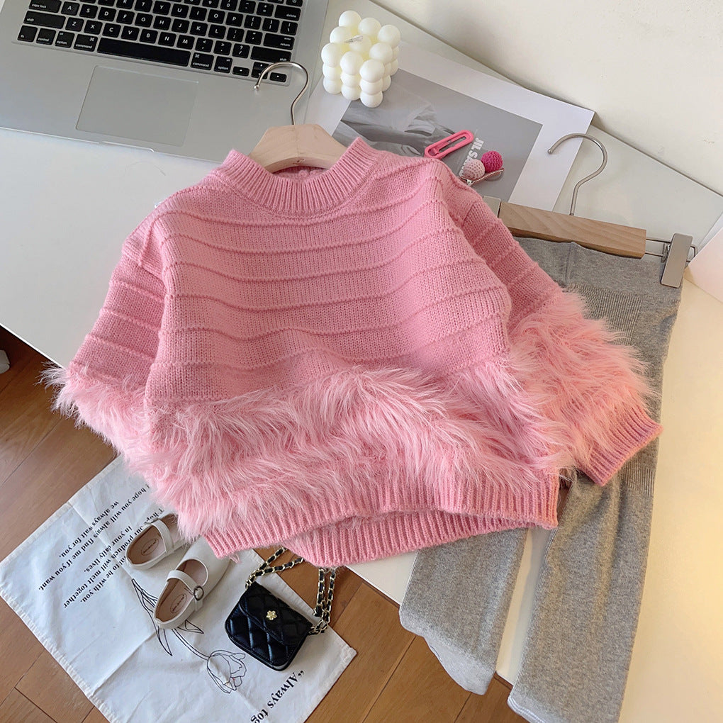 Blusa de Invierno para Niña con Pelo