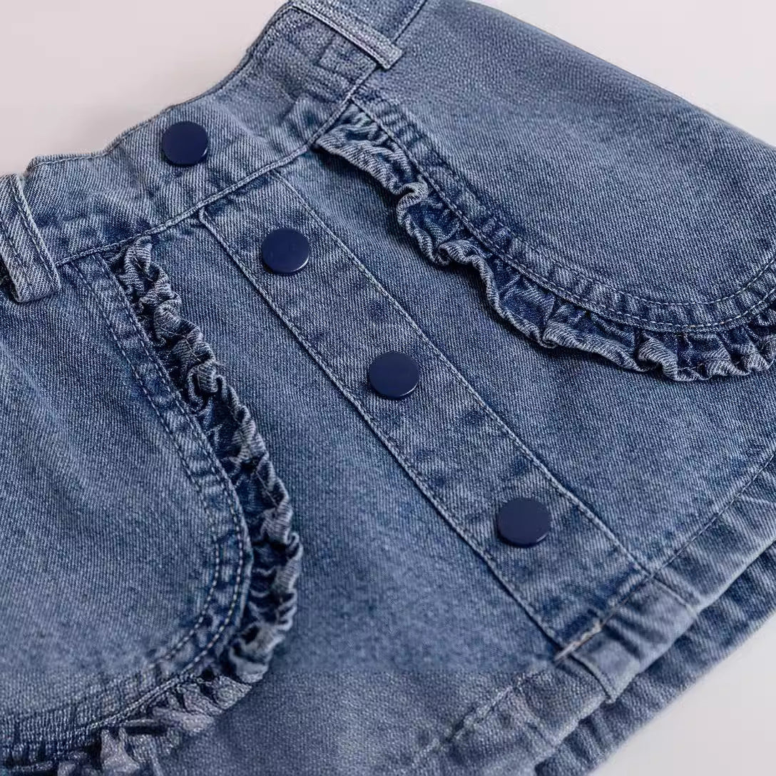 Falda Jeans Infantil Botones Pequeños