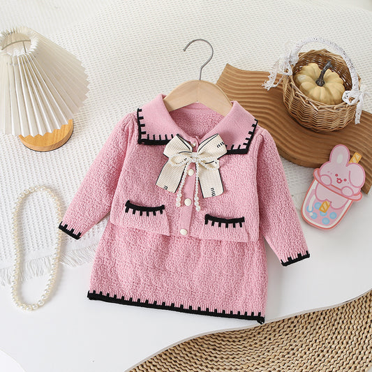 Conjunto de Lazo de Invierno Para Niñas