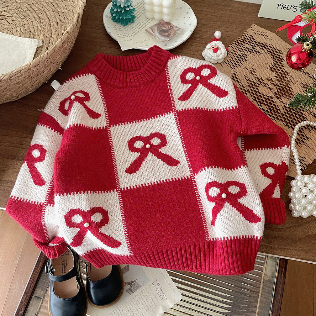 Blusa de Invierno para Niñas con Lazos