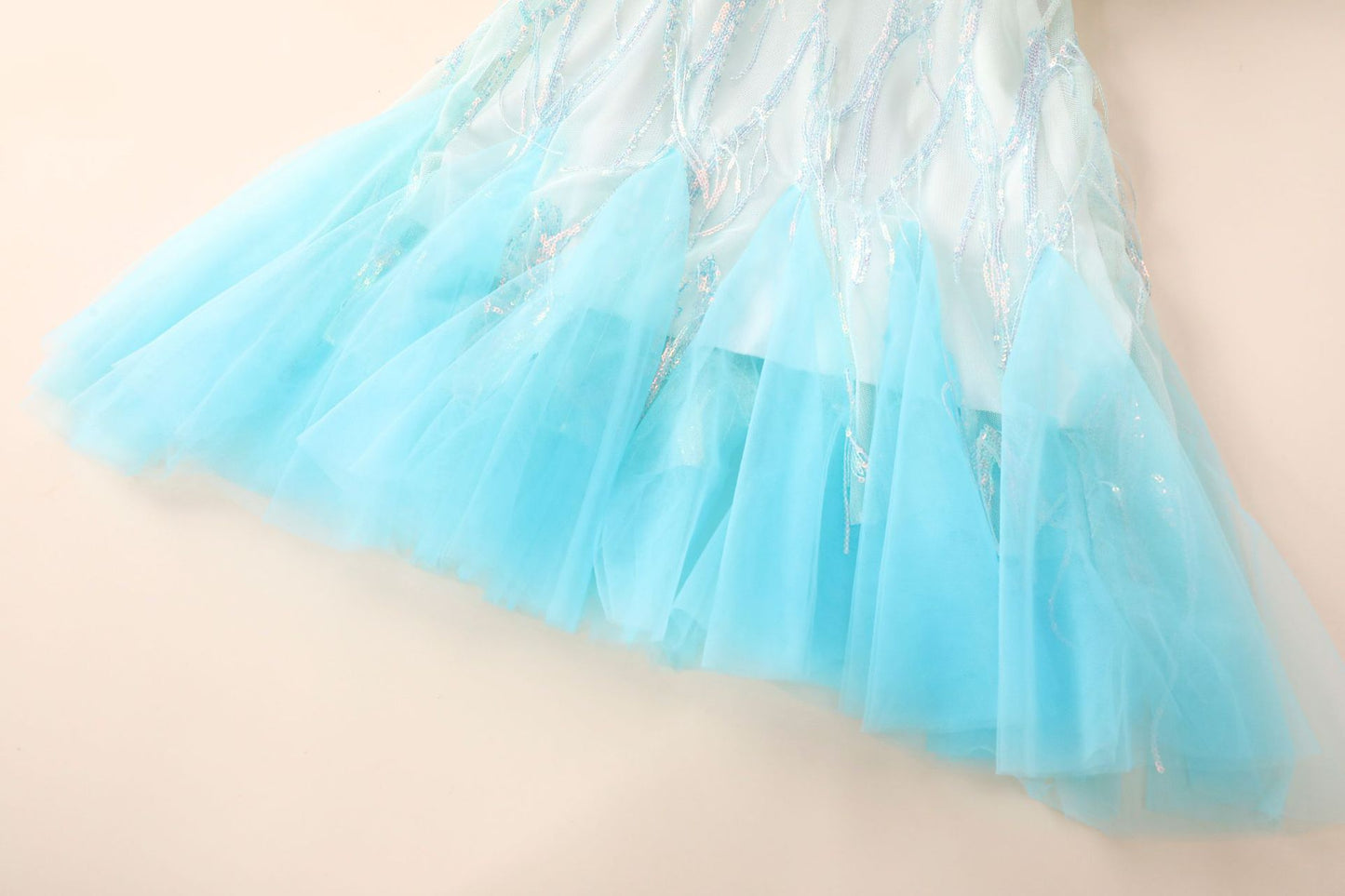 Vestido Infantil Azul Brillante