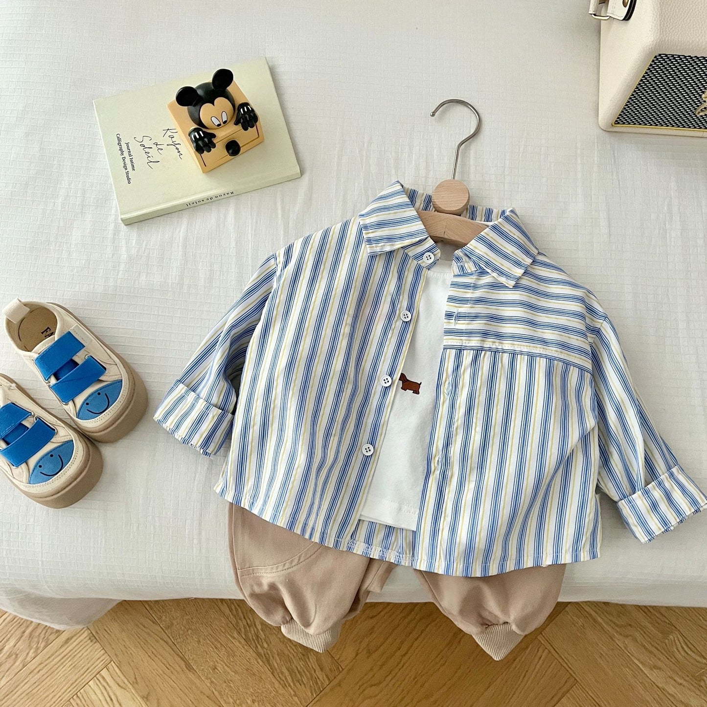 Camisa infantil a rayas para hombre