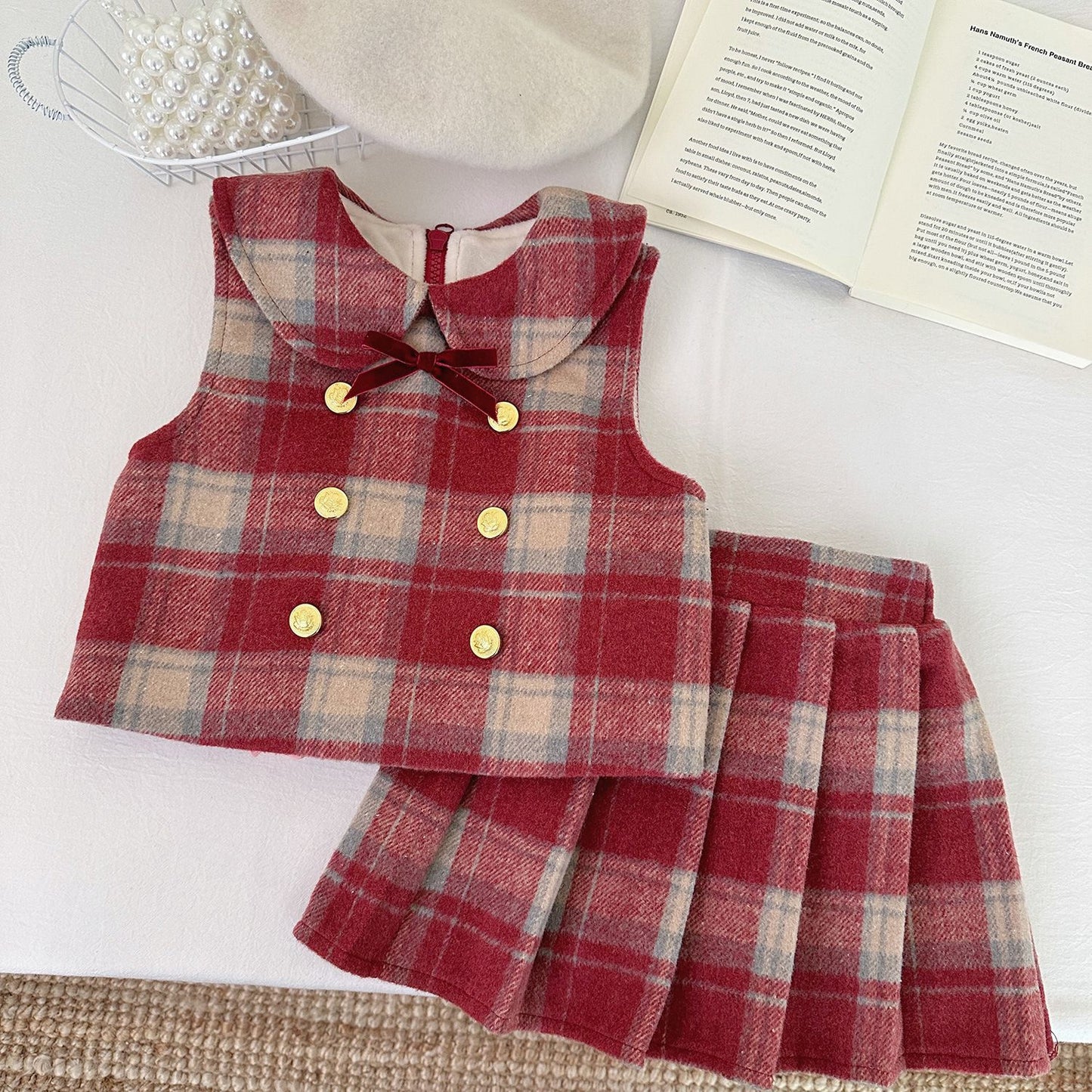 Conjunto de Traje a Cuadros para Niños