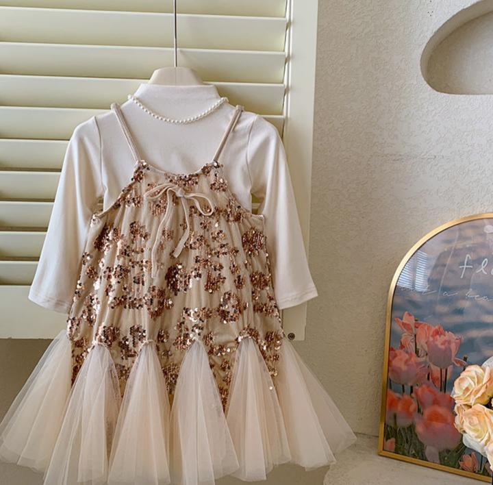 Vestido Infantil Lentejuelas y Tul