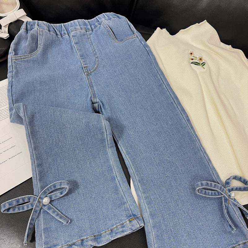 Pantalones con lazo para niños