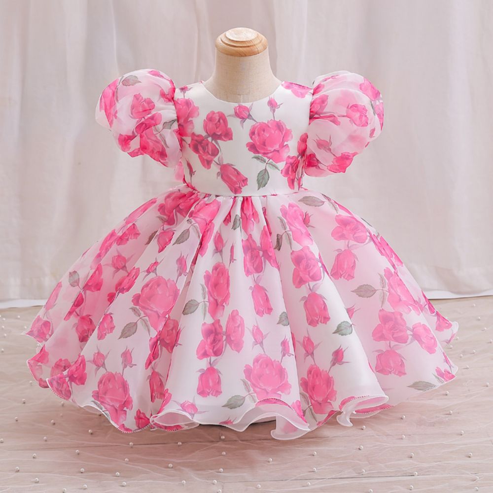 Vestido de fiesta infantil floral