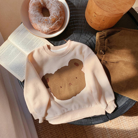 Blusa infantil de invierno con osito de peluche