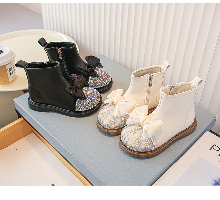 Bota Infantil Cordón Brillante