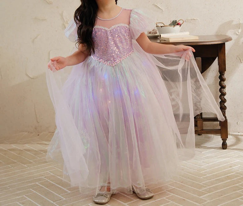 Vestido de Princesa Con Lentejuelas Para Niña
