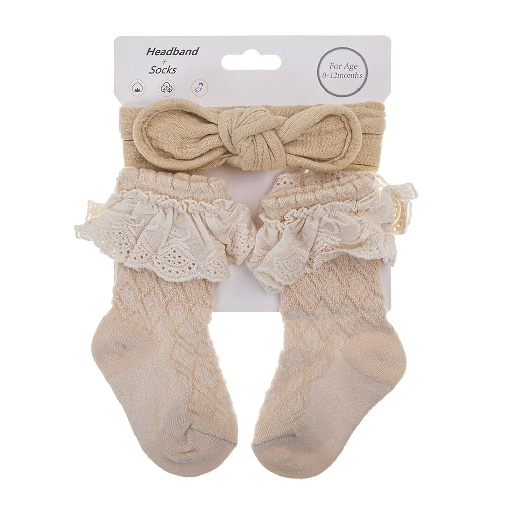 Calcetines + diadema para niñas
