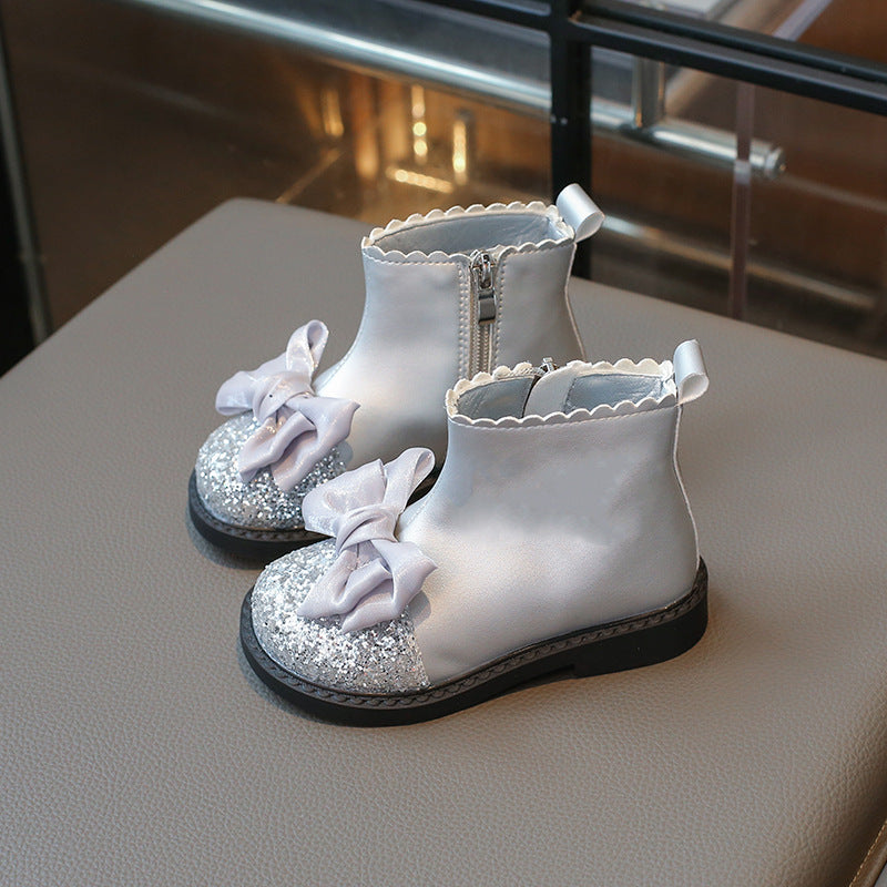 Botas Infantiles Brilhos Lacinho