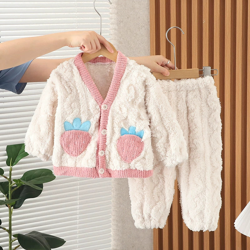 Conjunto de peluche de invierno para niñas
