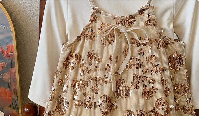 Vestido Infantil Lentejuelas y Tul