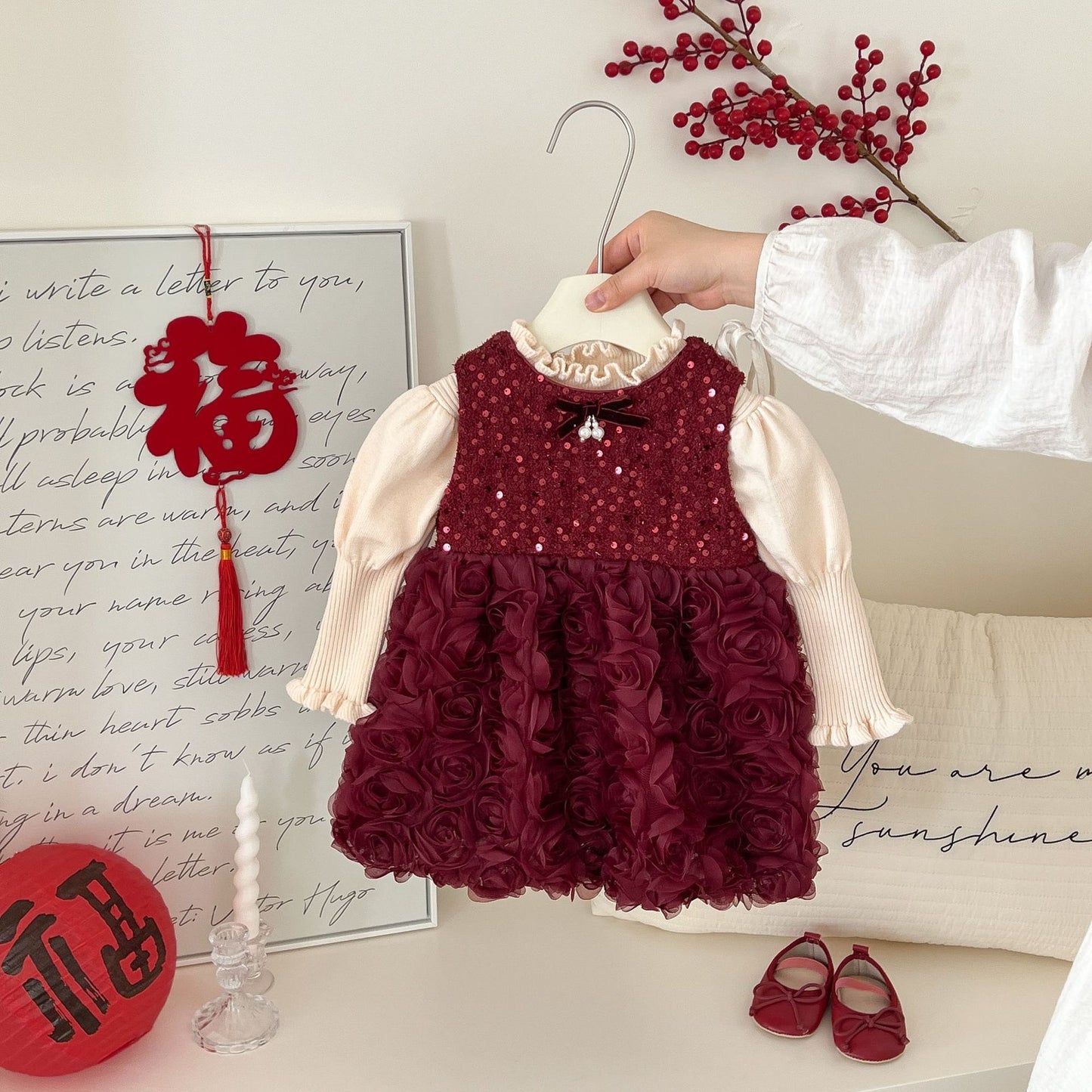 Vestido Infantil Invierno/Verano Flores