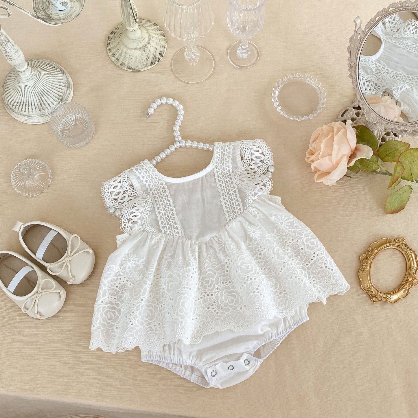 Body de Encaje de Mujer de Color Blanco