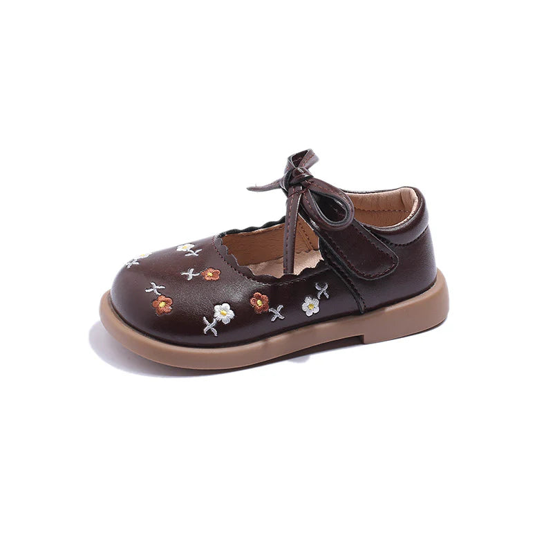 Zapato Infantil Mujer Lazo y Flores
