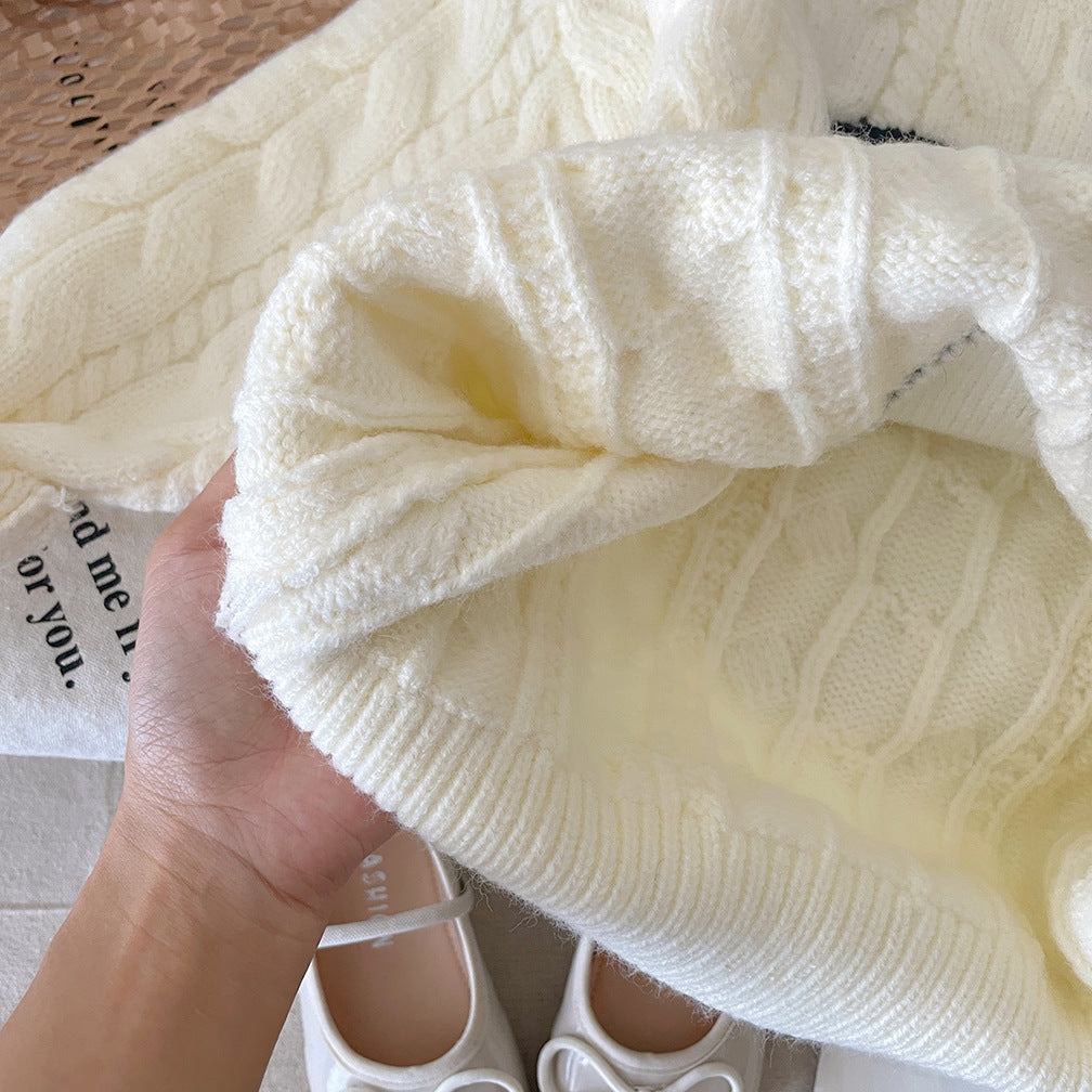 Blusa Infantil de Invierno Con Forma de Corazón