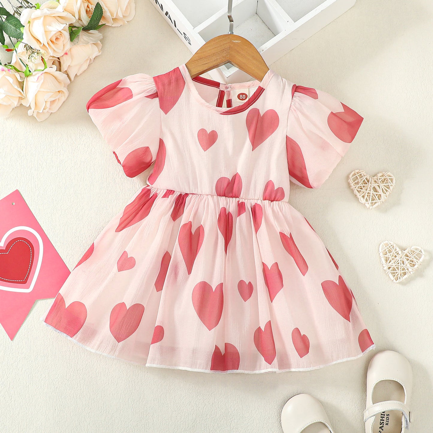 Vestido Infantil Corazones