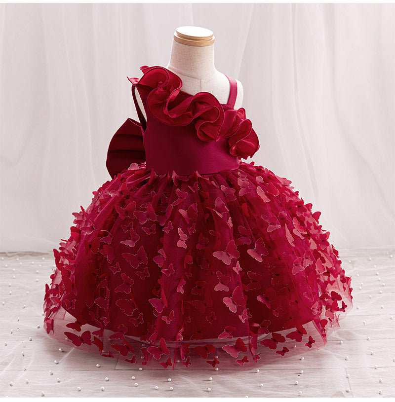 Vestido Infantil Tul Mariposas