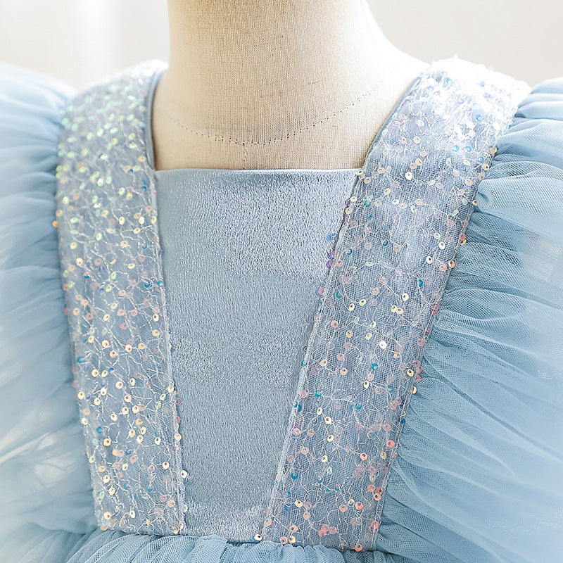 Vestido de Fiesta Infantil de Encaje Brillante
