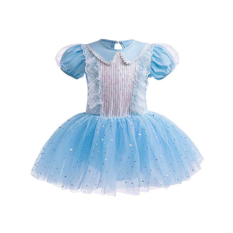 Vestido Infantil Princesa Tul Estrellas
