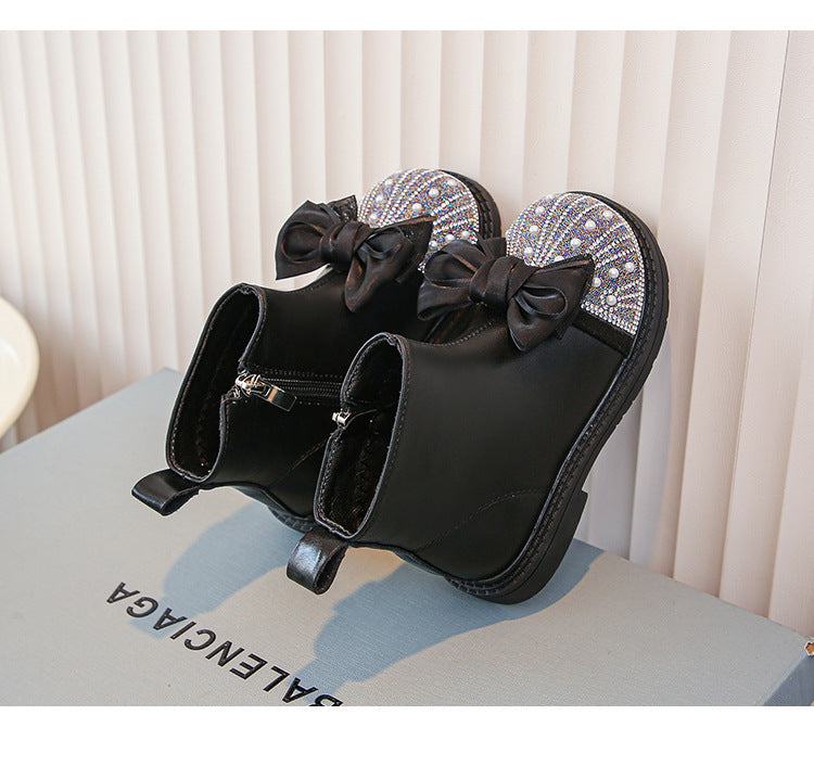 Bota Infantil Cordón Brillante