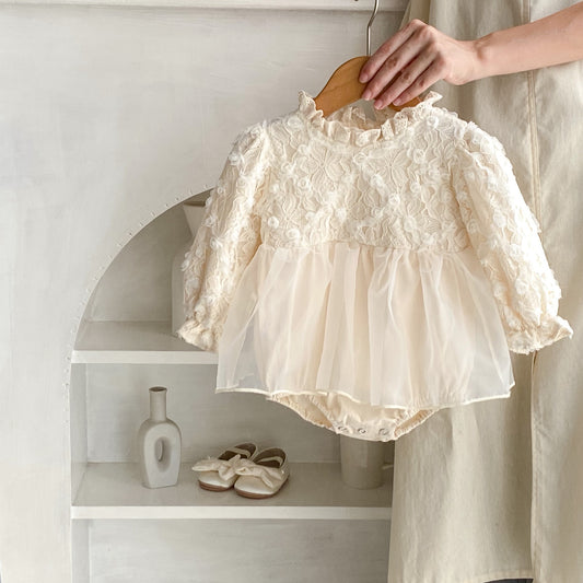 Body de Niña Con Flores y Tul